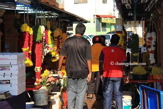 A roadside flower market, Little India, Kuala Lumpur