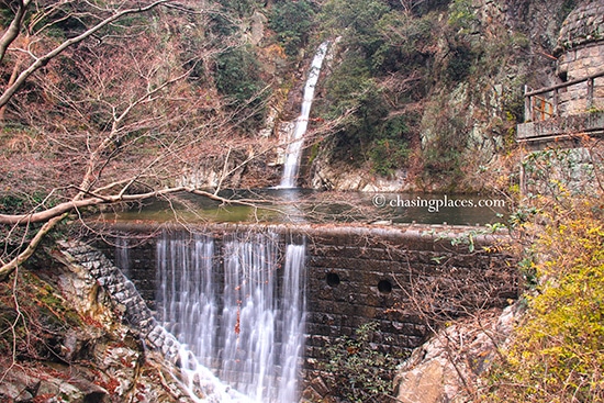 The initial set of smaller falls, Nunobiki Falls, Kobe, Japan