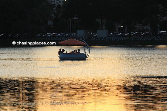 Go for a boat ride on Lake Tititwangsa in Kuala Lumpur
