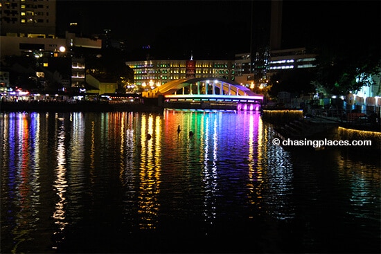 Water reflections, Boat Quay, Singapore