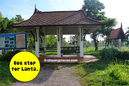 This is the pick up point for mini buses to Koh Lanta from Krabi Airport