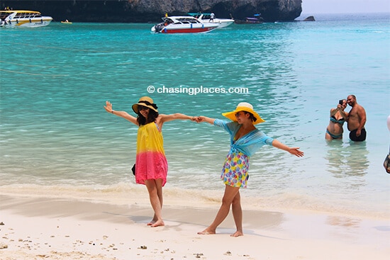 Despite the large crowd, many tourists still seemed to enjoy Maya Bay