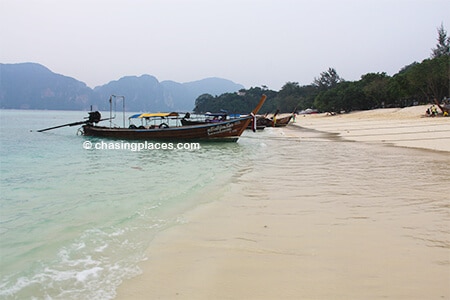 Hire a longtail in the middle of Long Beach if you want to go somwehere else, like Ton Sai