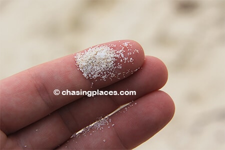 The white sand from Long Beach, Koh Phi Phi