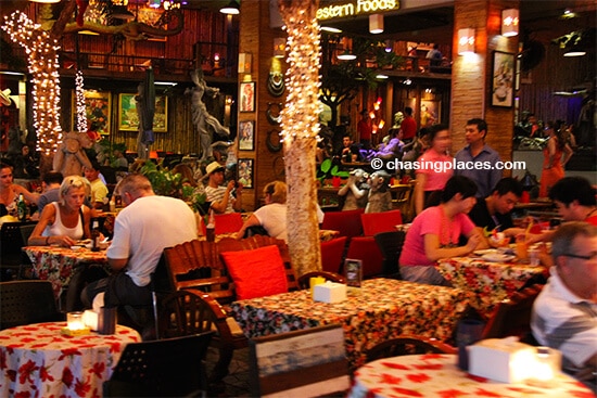 Consider eating at one of Thanon Rambuttri's streetside restaurants
