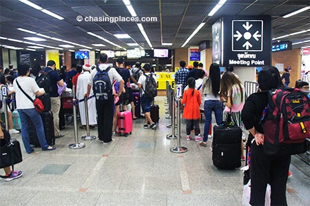 The public taxi stand-at Don Mueang International Airport