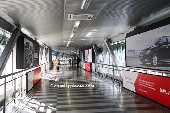 The convenient walkway leading from KLCC to Pavilion Mall in downtown Kuala Lumpur