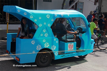 An electric tricycle on Boracay Island.