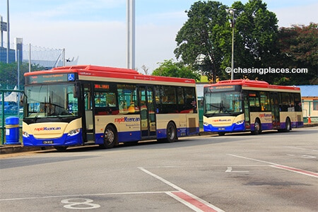 The local Rapid Kuantan Bus will terminate in the city centre adjacent to a modern football field.