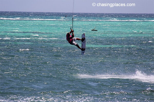 Airborne at Bulabog Beach, Boracay.