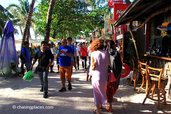 Boat Station 2 is arguably the busiest section of White Beach.