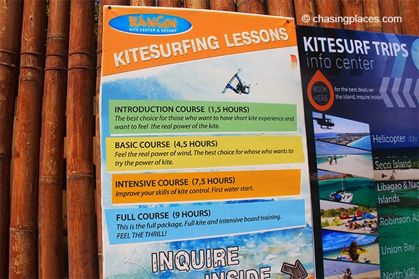 Bulabog Beach has no shortage of places offering lessons. 