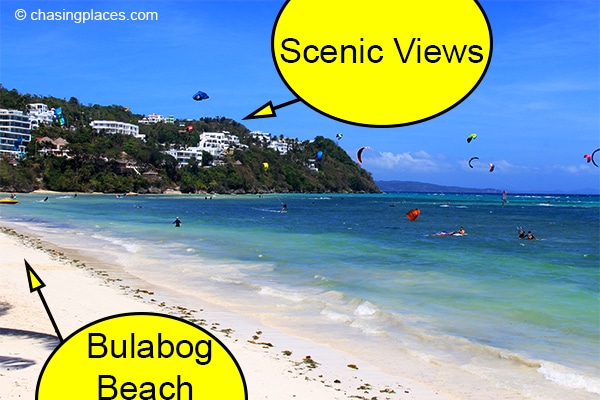 Bulabog Beach has some nice accommodation options over looking the beach