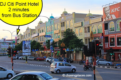 DJ Citi Point Hotel is literally 200 meters from the station. This photo was taken from the Station