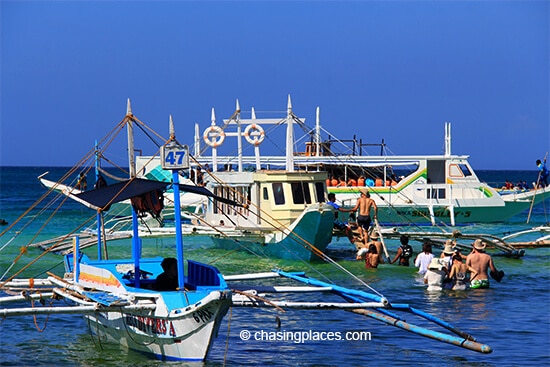 Day tours depart from different areas along White Beach