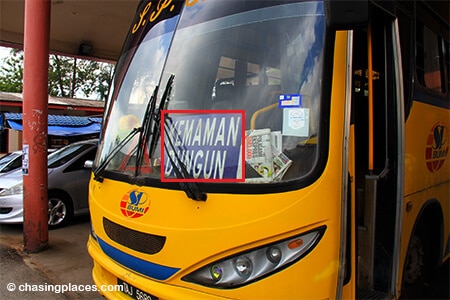 Look for the sign to Dungun while you're at Cukai's Bus Terminal.