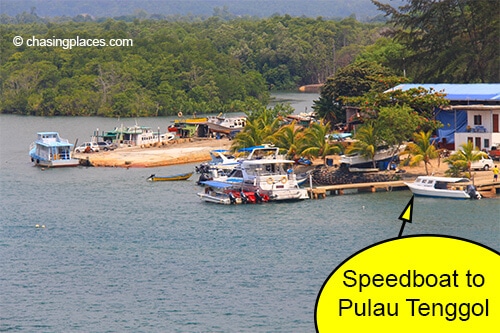 The speedboat to Pulau Tenggol is about 1.5 km away from Dungun's Bus Station