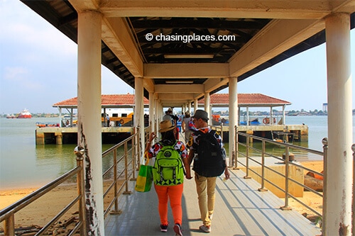 Walking towards the ferry, Shahbandar Jetty, KT