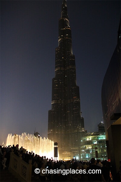 The Dubai Fountain in full swing